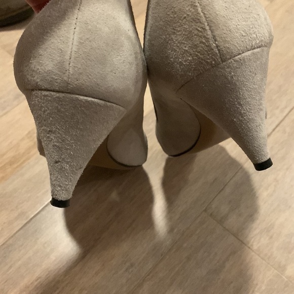 HOBBS Women’s Gray Due Tie Knot Peep Toe Heels size 41 US 9.5- vintage look - Picture 6 of 16